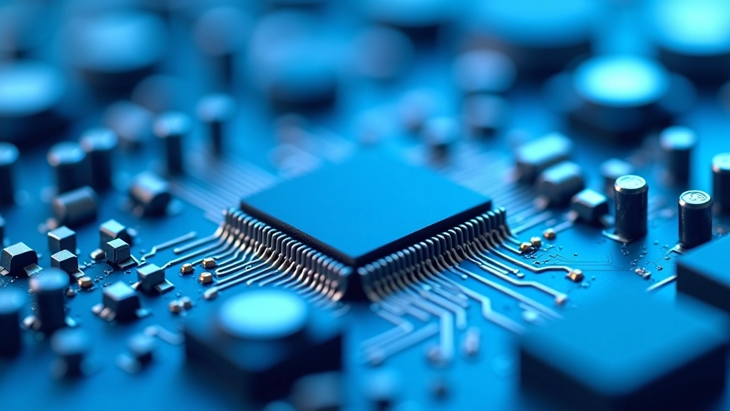 Kuantum devresi diyagramı, elektronik bileşenler, teknoloji close-up